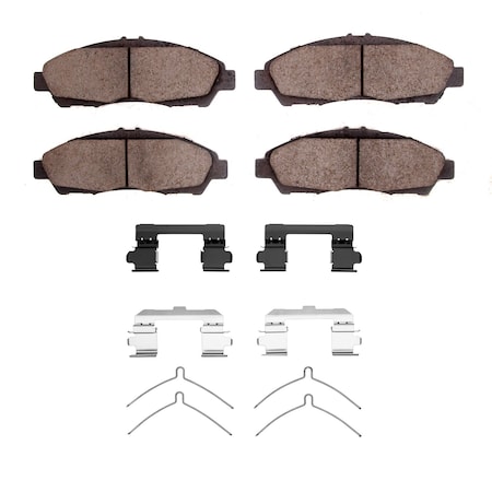 Dynamic Friction Co 3000 Ceramic Brake Pads and Hardware Kit, Low Dust, Low Copper Ceramic, 100% Asbestos-free, Front 1310-1896-01